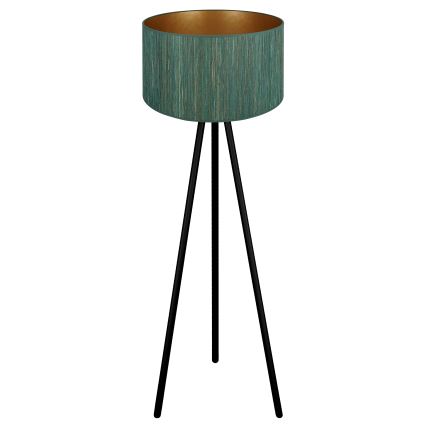 Brilagi - Podna lampa BOSTON ROLLER 1xE27/15W/230V slama zelena/zlatna