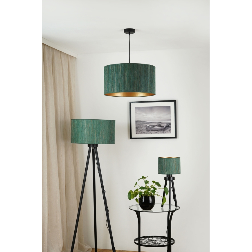 Brilagi - Podna lampa BOSTON ROLLER 1xE27/15W/230V slama zelena/zlatna