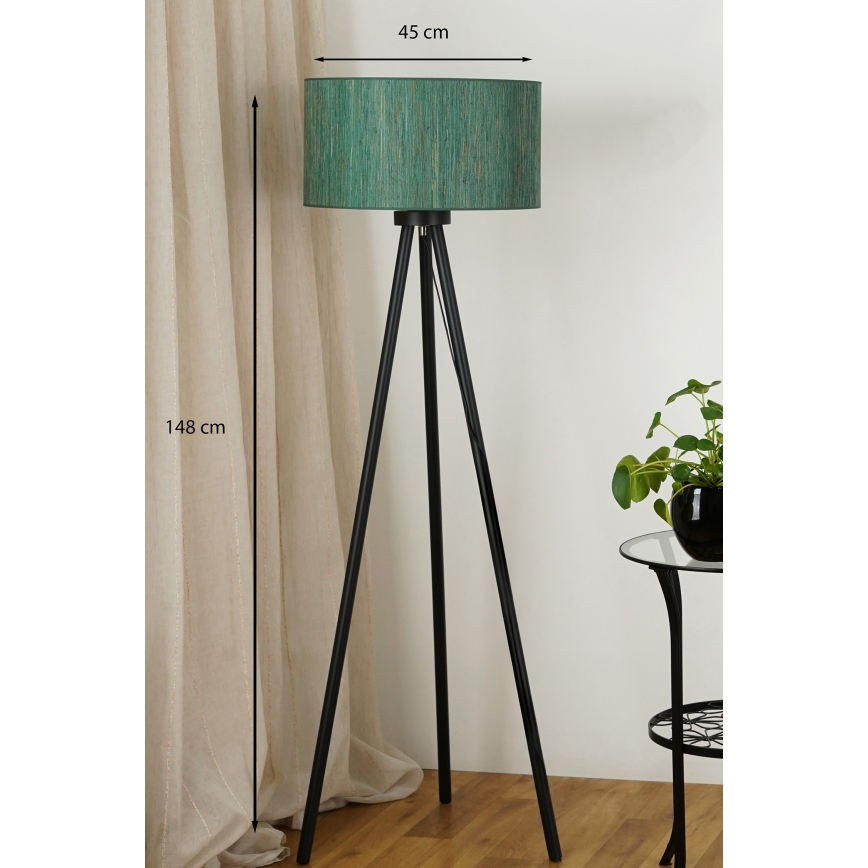 Brilagi - Podna lampa BOSTON ROLLER 1xE27/15W/230V slama zelena/zlatna