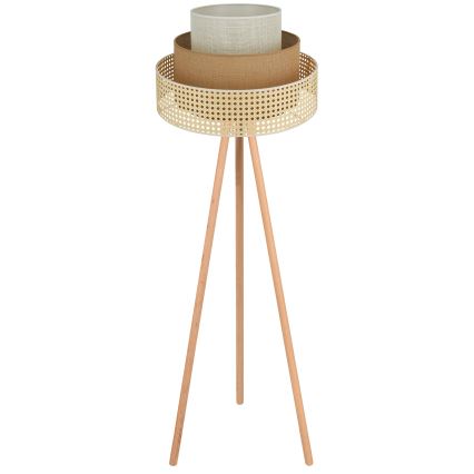 Brilagi - Podna lampa CEDAR LUNETA 1xE27/15W/230V bež/braon/kremasta