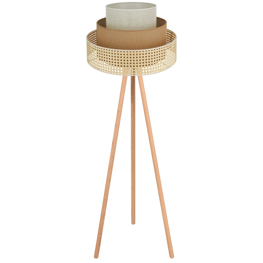 Brilagi - Podna lampa CEDAR LUNETA 1xE27/15W/230V bež/braon/kremasta