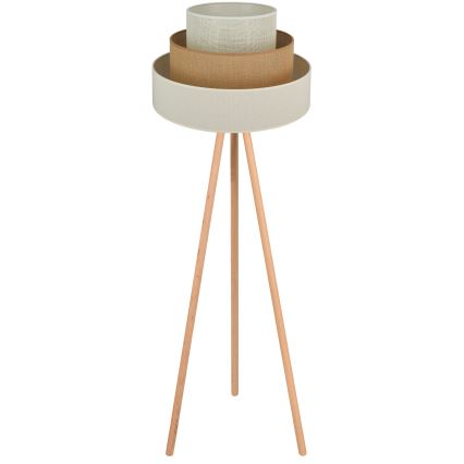 Brilagi - Podna lampa DENVER LUNETA 1xE27/15W/230V bež/braon/kremasta