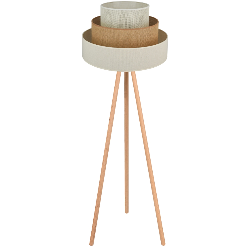 Brilagi - Podna lampa DENVER LUNETA 1xE27/15W/230V bež/braon/kremasta