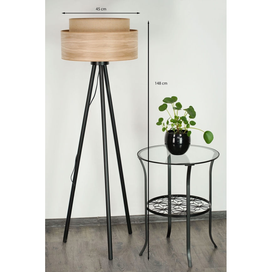 Brilagi - Podna lampa MONTANA BOHO 1xE27/15W/230V braon/crno