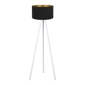 Brilagi - Podna lampa VELVET 1xE27/60W/230V bela/crno