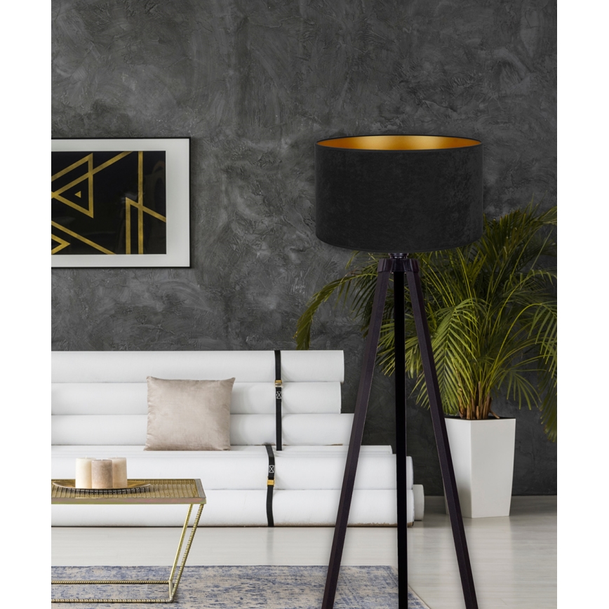Brilagi - Podna lampa VELVET 1xE27/60W/230V crno