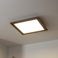 Brilagi - prigušiva LED plafonska svetiljka SLIMFRAME WOOD LED/36W/230V 49,5x49,5 cm 3000-6000K tamno braon + daljinski upravljač