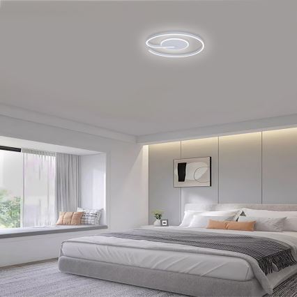 Brilagi - LED prigušiva plafonska svetiljka SPIRAL LED/56W/230V prečnik 50 cm 3000/4000/6000K + daljinski upravljač