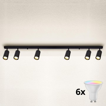 Brilagi - prigušiva LED RGBW spot svetiljka SELE 6xGU10/6,5W/230V 2700-6500K crna