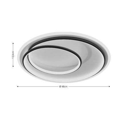 Brilagi - LED prigušiva plafonska lampa FLARE LED/38W/230V prečnika 48 cm 3000-6000K + daljinski upravljač