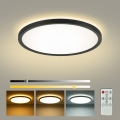 Brilagi - prigušiva LED stropna svetiljka ULTRA SLIM LED/24W/230V 2700-6500K prečnik 42 cm crna + daljinski upravljač