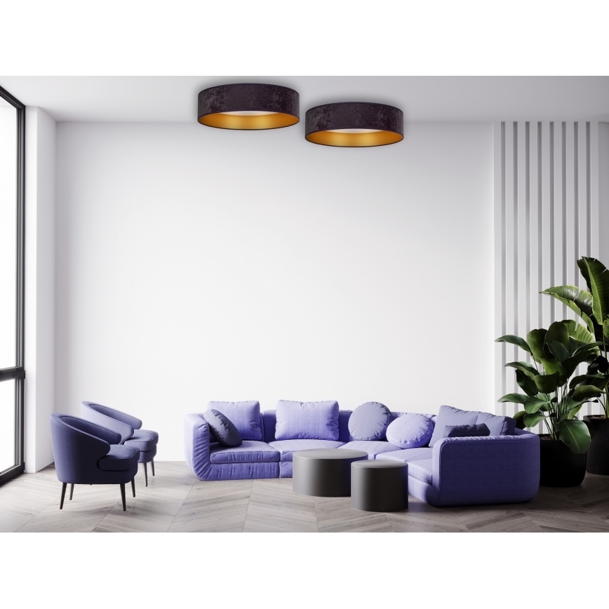 Brilagi - LED prigušiva stropna svetiljka VELVET SMART LED/36W/230V pr. 55 cm 2700-6500K Wi-Fi Tuya siva/zlatna + daljinski upravljač