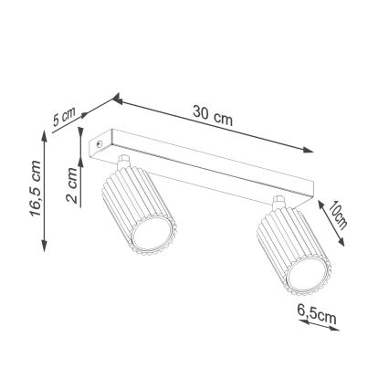 Brilagi - Reflektorska lampa CRESTO 2xGU10/10W/230V kremasta