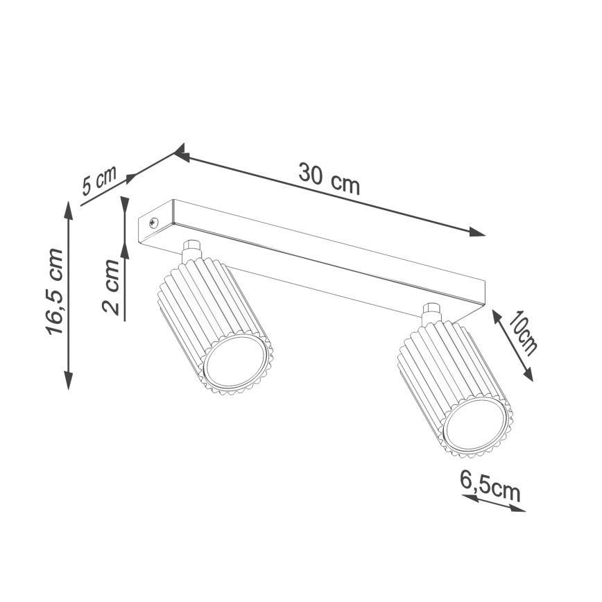 Brilagi - Reflektorska lampa CRESTO 2xGU10/10W/230V kremasta