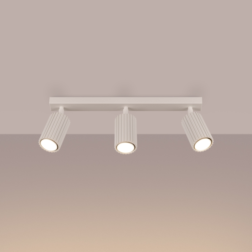 Brilagi - Reflektorska lampa CRESTO 3xGU10/10W/230V kremasta