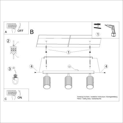 Brilagi - Reflektorska lampa CRESTO 3xGU10/10W/230V zlatna