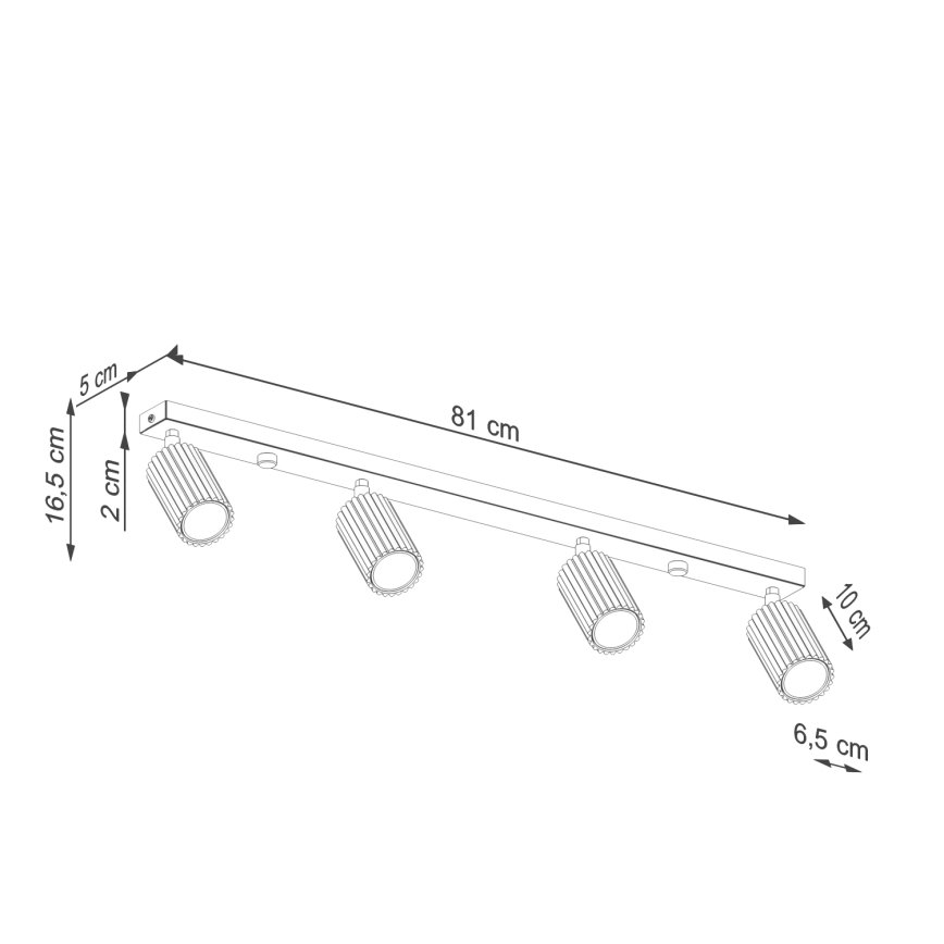 Brilagi - Reflektorska lampa CRESTO 4xGU10/10W/230V crno