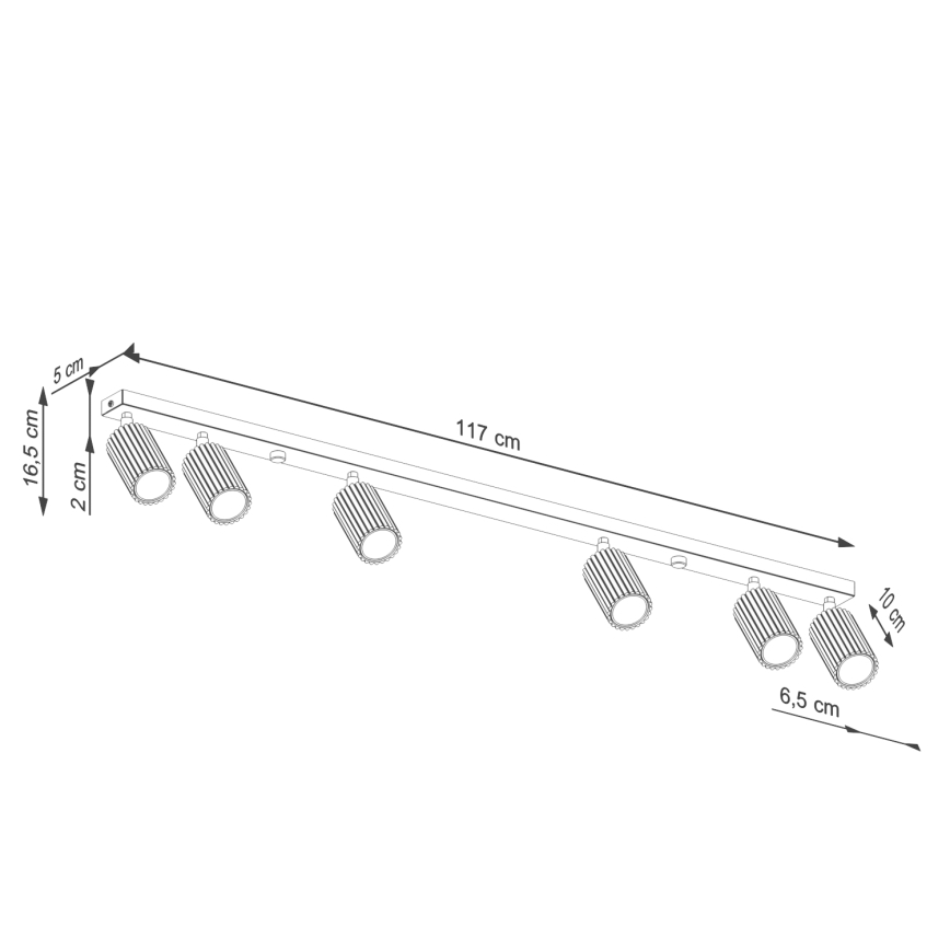 Brilagi - Reflektorska lampa CRESTO 6xGU10/10W/230V crno