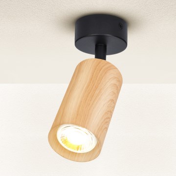 Brilagi - Reflektorska lampa SELE 1xGU10/30W/230V crno/dekor hrasta
