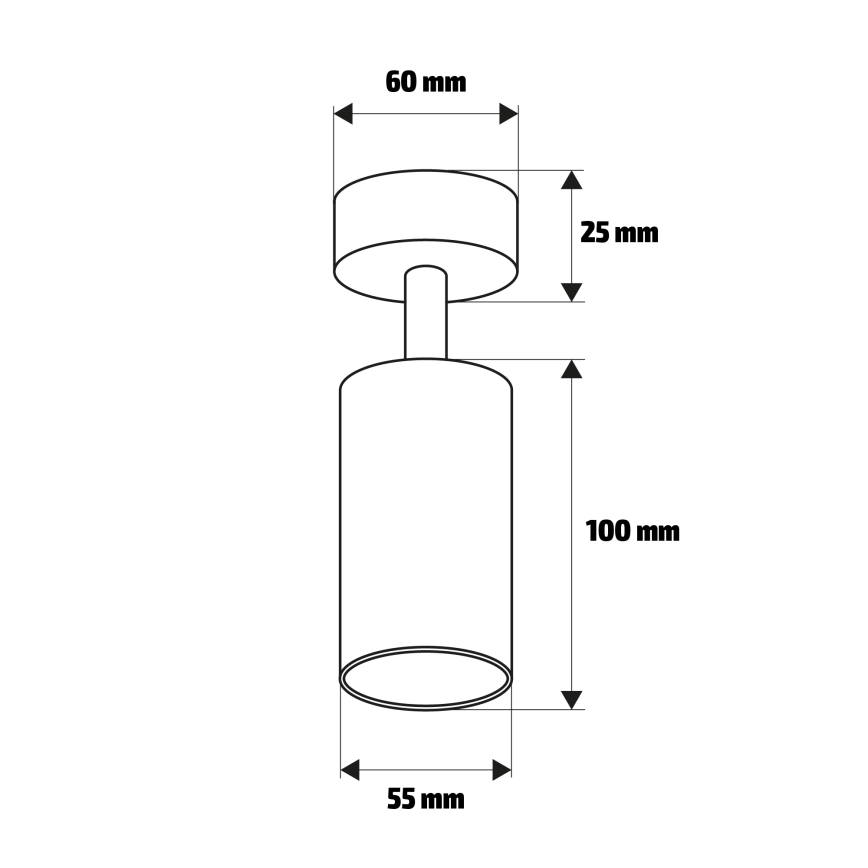 Brilagi - Reflektorska lampa SELE 1xGU10/30W/230V crno/dekor hrasta