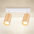 Brilagi - Reflektorska lampa SELE 2xGU10/30W/230V bela/dekor hrasta