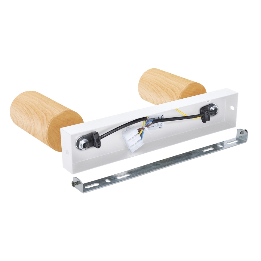 Brilagi - Reflektorska lampa SELE 2xGU10/30W/230V bela/dekor hrasta