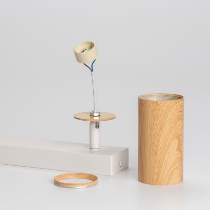 Brilagi - Reflektorska lampa SELE 2xGU10/30W/230V bela/dekor hrasta
