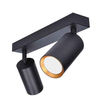 Brilagi - Reflektorska lampa SELE 2xGU10/30W/230V crno/zlatna