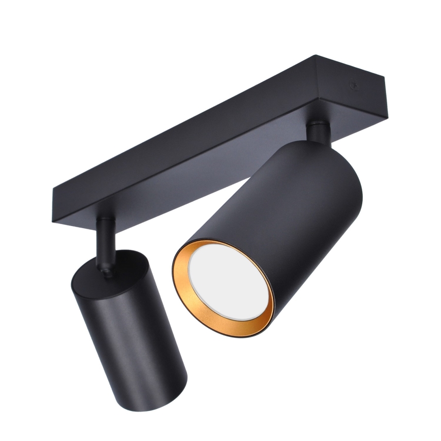 Brilagi - Reflektorska lampa SELE 2xGU10/30W/230V crno/zlatna