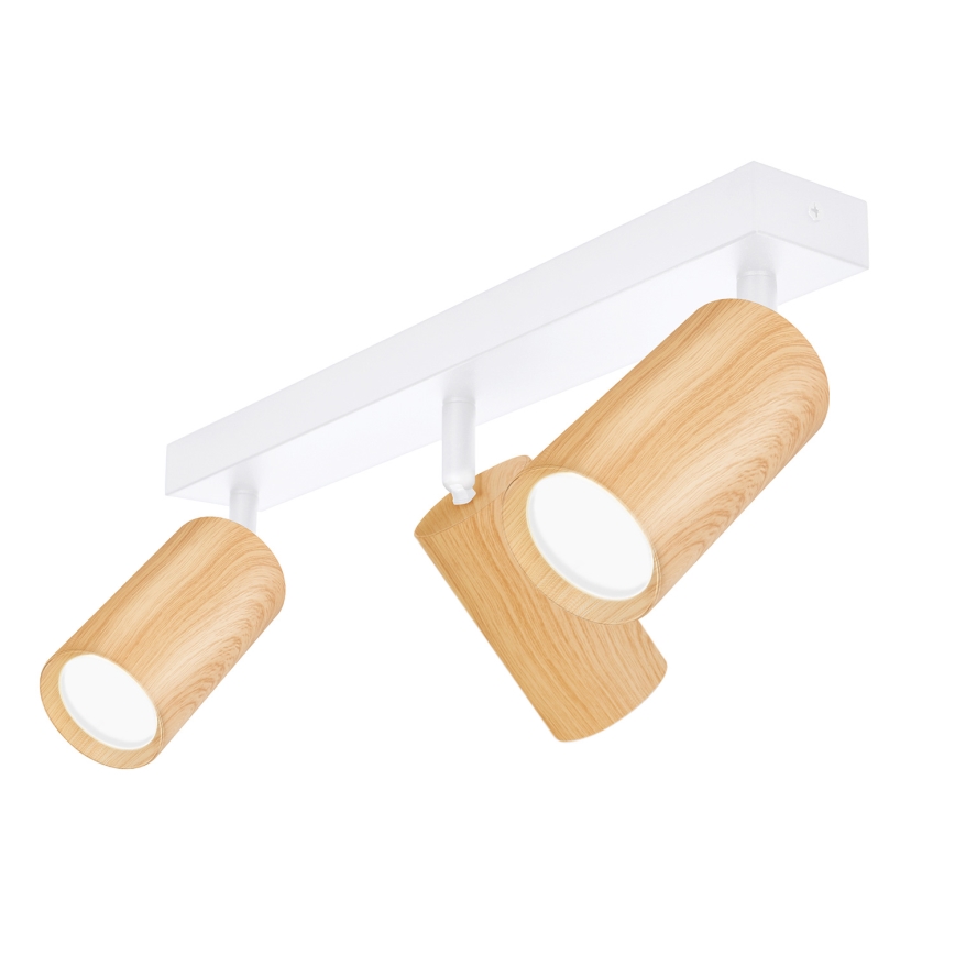 Brilagi - Reflektorska lampa SELE 3xGU10/30W/230V bela/dekor hrasta