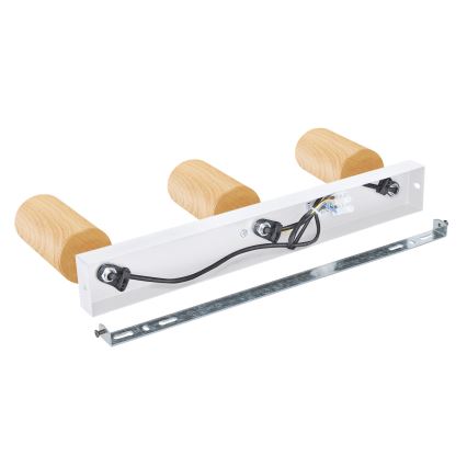 Brilagi - Reflektorska lampa SELE 3xGU10/30W/230V bela/dekor hrasta