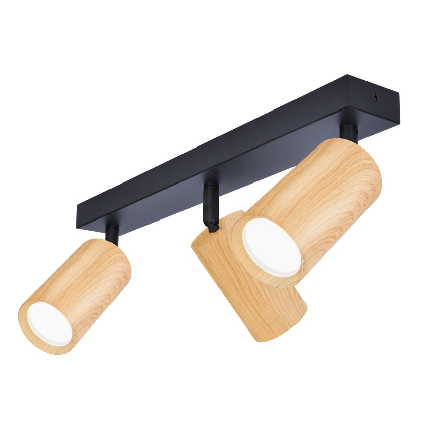 Brilagi - Reflektorska lampa SELE 3xGU10/30W/230V crno/dekor hrasta