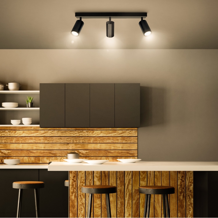 Brilagi - Reflektorska lampa SELE 3xGU10/30W/230V crno