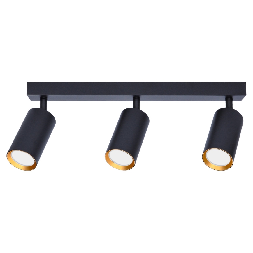 Brilagi - Reflektorska lampa SELE 3xGU10/30W/230V crno/zlatna