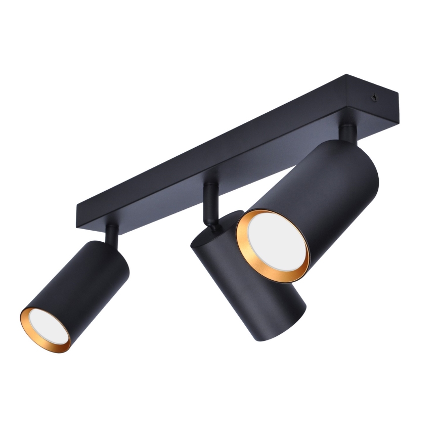 Brilagi - Reflektorska lampa SELE 3xGU10/30W/230V crno/zlatna