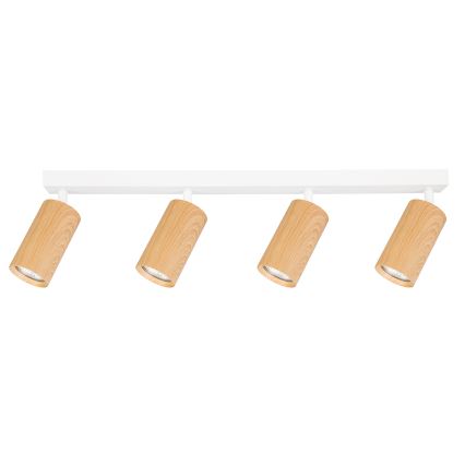 Brilagi - Reflektorska lampa SELE 4xGU10/30W/230V bela/dekor hrasta