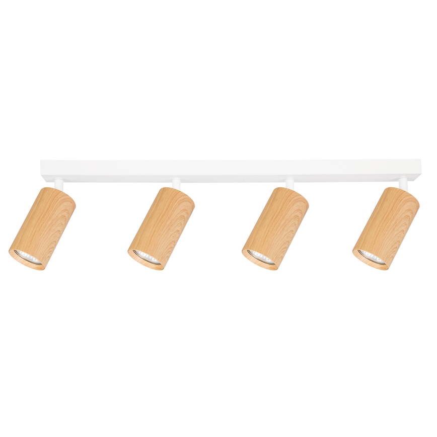 Brilagi - Reflektorska lampa SELE 4xGU10/30W/230V bela/dekor hrasta
