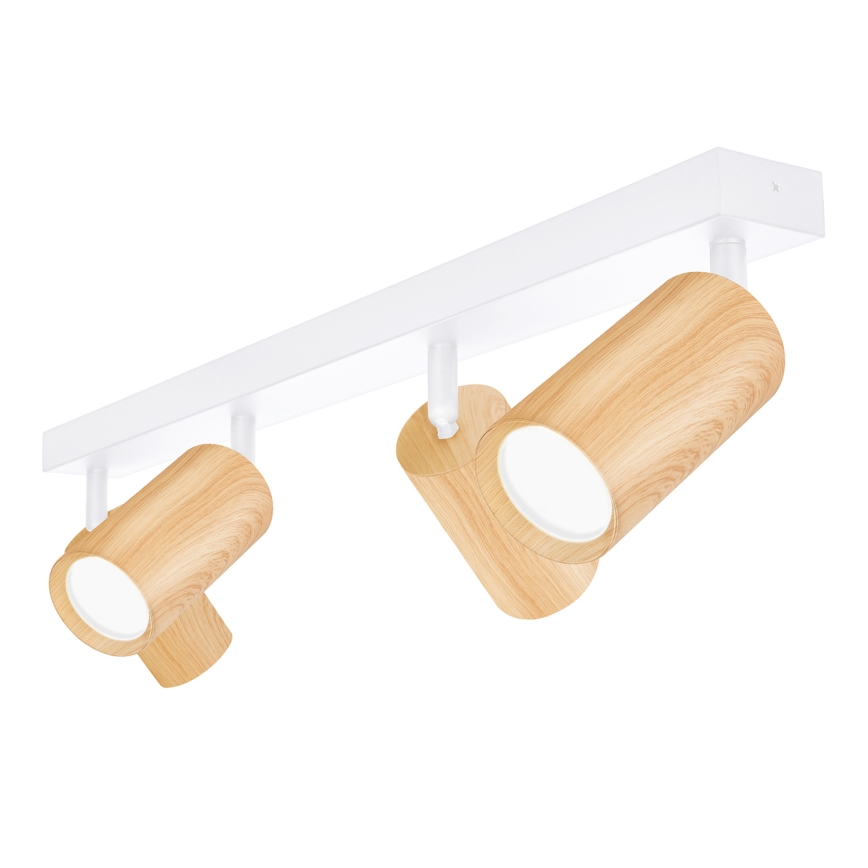 Brilagi - Reflektorska lampa SELE 4xGU10/30W/230V bela/dekor hrasta