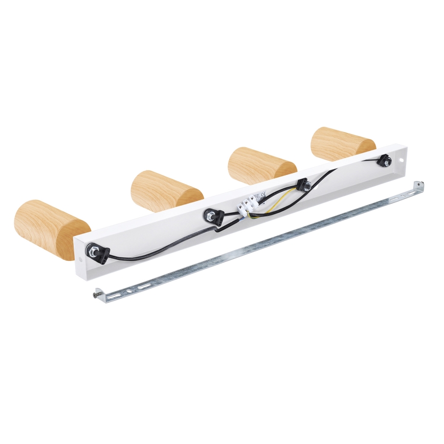 Brilagi - Reflektorska lampa SELE 4xGU10/30W/230V bela/dekor hrasta
