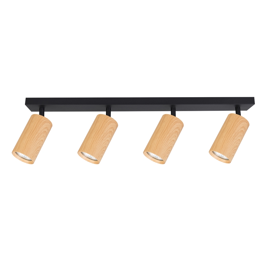 Brilagi - Reflektorska lampa SELE 4xGU10/30W/230V crno/dekor hrasta