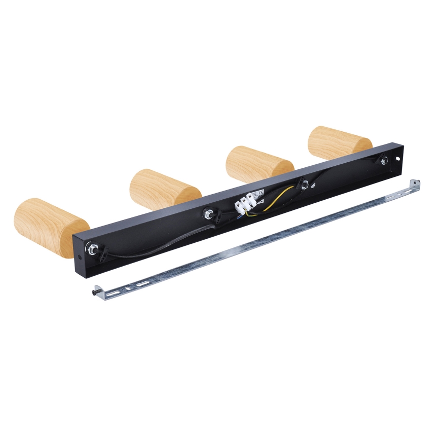 Brilagi - Reflektorska lampa SELE 4xGU10/30W/230V crno/dekor hrasta