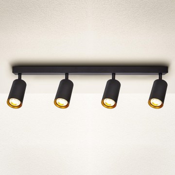 Brilagi - Reflektorska lampa SELE 4xGU10/30W/230V crno/zlatna