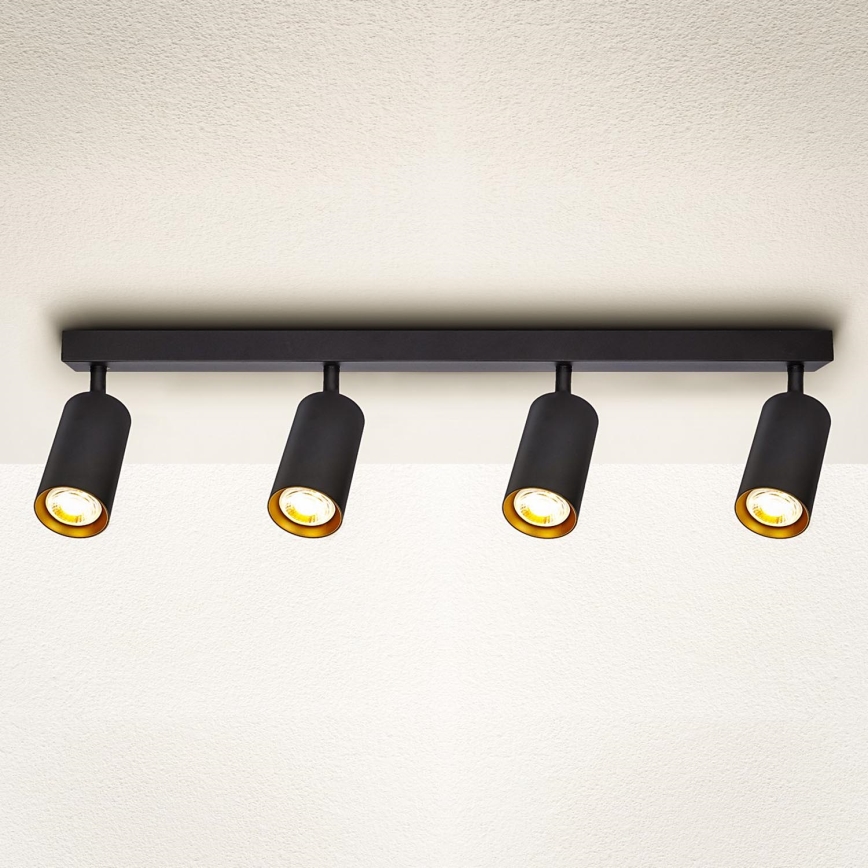 Brilagi - Reflektorska lampa SELE 4xGU10/30W/230V crno/zlatna