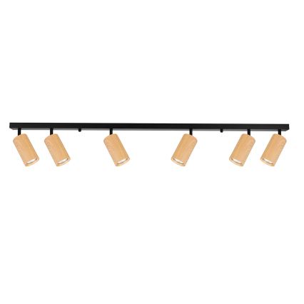 Brilagi - Reflektorska lampa SELE 6xGU10/30W/230V crno/dekor hrasta