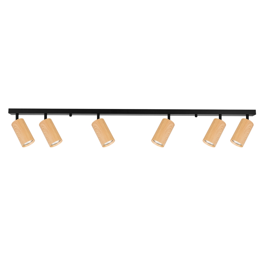 Brilagi - Reflektorska lampa SELE 6xGU10/30W/230V crno/dekor hrasta