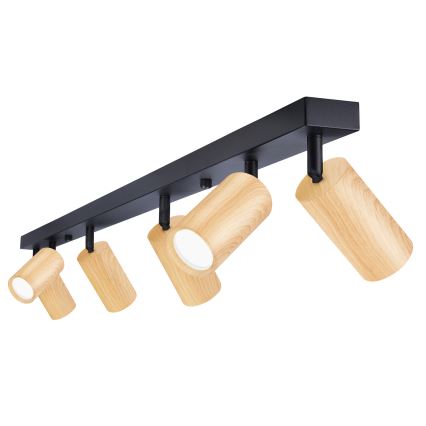 Brilagi - Reflektorska lampa SELE 6xGU10/30W/230V crno/dekor hrasta