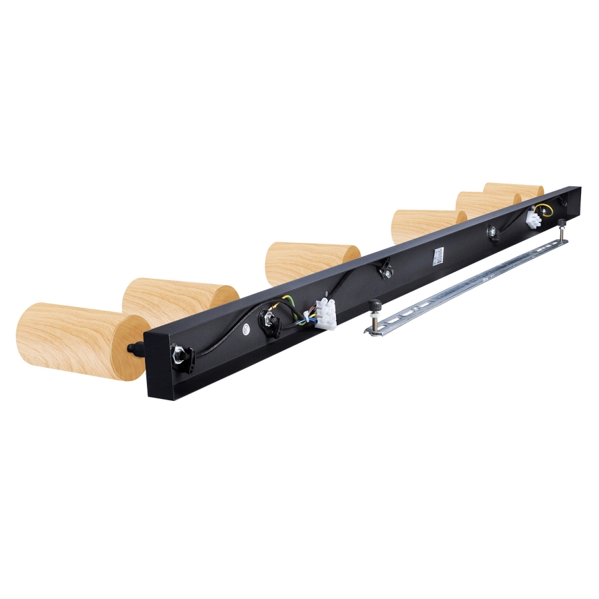 Brilagi - Reflektorska lampa SELE 6xGU10/30W/230V crno/dekor hrasta