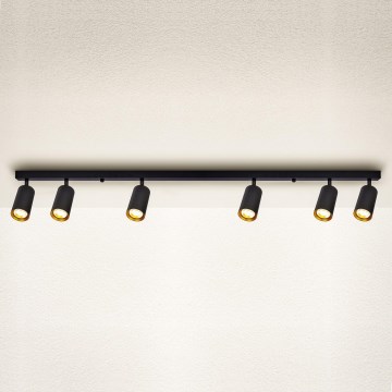 Brilagi - Reflektorska lampa SELE 6xGU10/30W/230V crno/zlatna