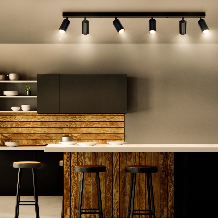 Brilagi - Reflektorska lampa SELE 6xGU10/30W/230V crno/zlatna