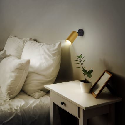 Brilagi - Reflektorska lampa SELE GOLDEN 1xGU10/30W/230V crno/zlatna